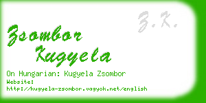 zsombor kugyela business card